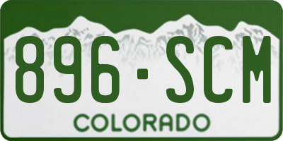 CO license plate 896SCM