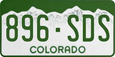 CO license plate 896SDS