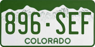 CO license plate 896SEF