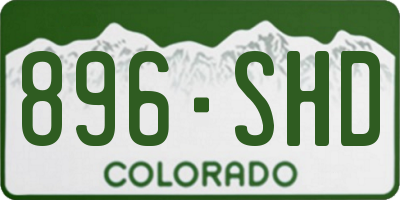 CO license plate 896SHD