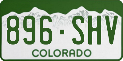 CO license plate 896SHV