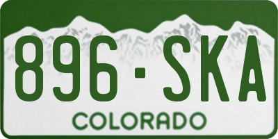 CO license plate 896SKA