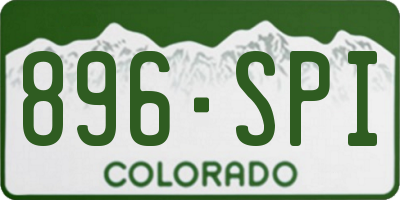 CO license plate 896SPI