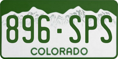 CO license plate 896SPS