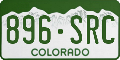 CO license plate 896SRC