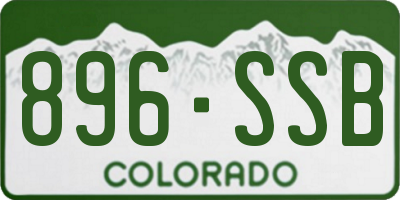 CO license plate 896SSB