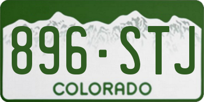 CO license plate 896STJ