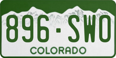 CO license plate 896SWO