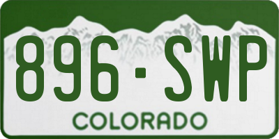 CO license plate 896SWP