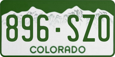 CO license plate 896SZO