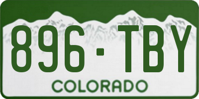 CO license plate 896TBY