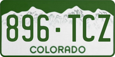CO license plate 896TCZ
