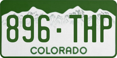 CO license plate 896THP