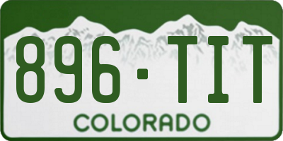 CO license plate 896TIT