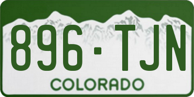 CO license plate 896TJN