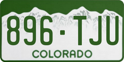CO license plate 896TJU