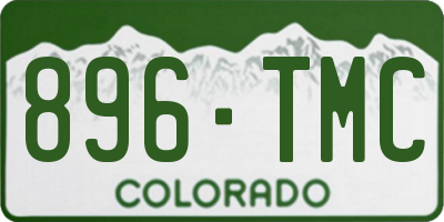 CO license plate 896TMC