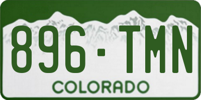 CO license plate 896TMN