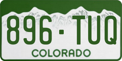 CO license plate 896TUQ
