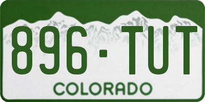 CO license plate 896TUT