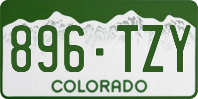 CO license plate 896TZY