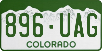 CO license plate 896UAG