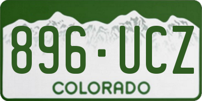 CO license plate 896UCZ