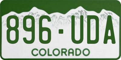 CO license plate 896UDA