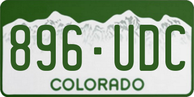 CO license plate 896UDC