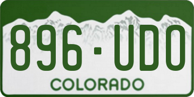 CO license plate 896UDO