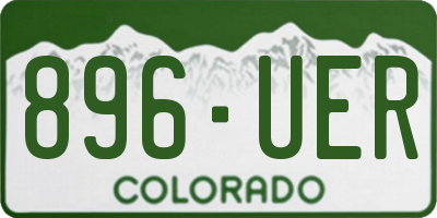 CO license plate 896UER