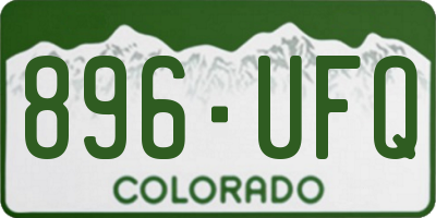 CO license plate 896UFQ