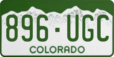 CO license plate 896UGC