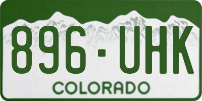 CO license plate 896UHK