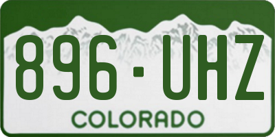 CO license plate 896UHZ