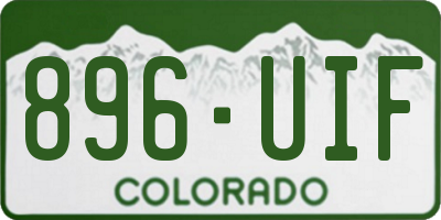CO license plate 896UIF