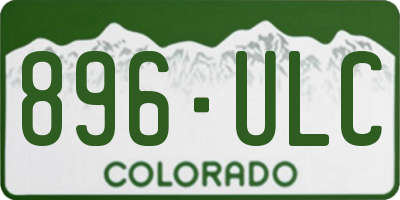 CO license plate 896ULC