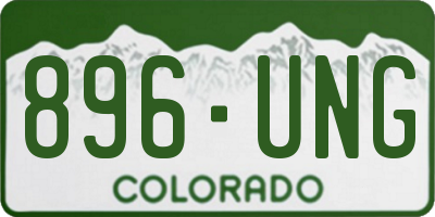 CO license plate 896UNG