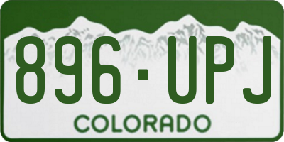 CO license plate 896UPJ