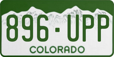 CO license plate 896UPP