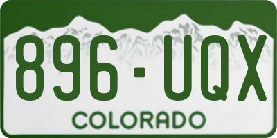 CO license plate 896UQX