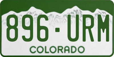 CO license plate 896URM
