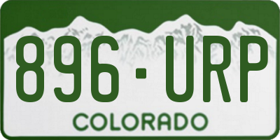 CO license plate 896URP