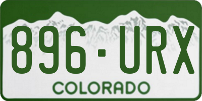 CO license plate 896URX