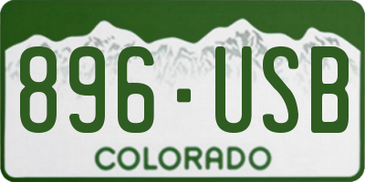 CO license plate 896USB