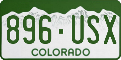 CO license plate 896USX