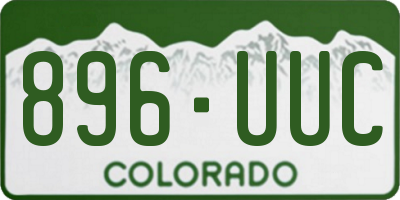 CO license plate 896UUC
