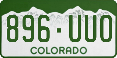 CO license plate 896UUO