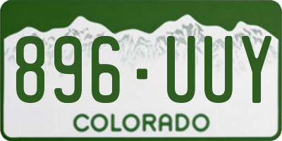 CO license plate 896UUY