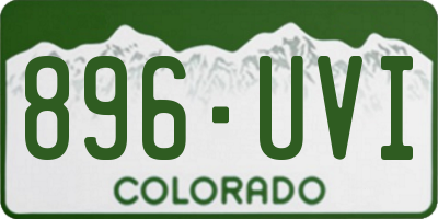 CO license plate 896UVI